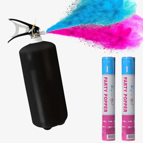 Gender Reveal Feuerlöscher Bundle 2x Gratis Konfetti Popper Gender Reveal Feuerlöscher + Gratis Konfetti Popper | Geschlechtsenthüllung (Blau) von Connys