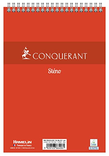 Conquérant 40 Notizblöcke, Stereo, A5, liniert, 7 mm, 180 Seiten, Einband, rote Karte Conquérant 40 Notizblöcke, Stereo, A5, liniert, 7 mm, 180 Seiten, Einband, rote Karte von Conquerant