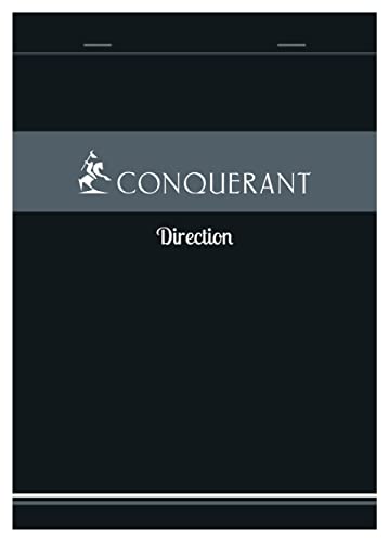 Conquérant 40 Notizblöcke A5, kleine Karos, 5 mm, 200 Seiten, geheftet, Kopfbedeckung, Graue Karte, 40 Stück von Conquérant