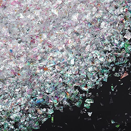 Containlol Funkelnd Metallisch Konfetti Radium Farbe Holographische Folie Konfetti Tasche für Silvester Disco Tisch Deko Handwerk Klobige Glitzer für Harz Nägel Schmuckherstellung,160 G von Containlol