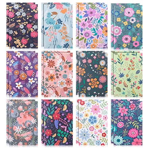 Containlol 24 Stück Notizbuch mit Blumenmotiv, Mini Notizblock mit Bunten Blumen Großpackung Bibel Inspirierendem Taschen Notizblock Kleines Tagebuch für Frauen Muttertag, 4,9 x 3,1 Zoll (Stilvoll) von Containlol