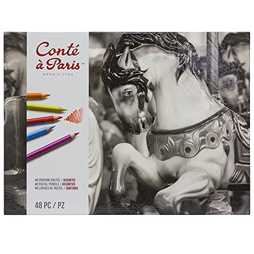 Conté à Paris 2184 Pastellstifte 48er Set – Hochpigmentierte Künstlerstifte, Pastellfarben für Skizzen & Zeichnungen, Detailarbeiten, Landschaftsmalerei, Porträts, Made in France Conté à Paris 2184 Pastellstifte 48er Set – Hochpigmentierte Künstlerstifte, Pastellfarben für Skizzen & Zeichnungen, Detailarbeiten, Landschaftsmalerei, Porträts, Made in France von Conté à Paris