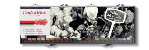 Conté à Paris, Pastellkreide, 24 Farben-Carré Sortimen, Stück (1er Pack) von Conté à Paris
