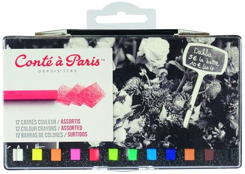 Conté à Paris Carré, Pastellkreide, 12 - Farben gemischt hängbar, Stück (1er Pack) Conté à Paris Carré, Pastellkreide, 12 - Farben gemischt hängbar, Stück (1er Pack) von Conté à Paris