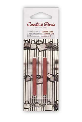 Conté à Paris 750393 Carré Sanguine Pastellkreiden XVIII Set 2er Set – Hochpigmentierte Zeichenkreide für Skizzieren & Zeichnen – Präzise & vielseitig für Künstler & Profis von Conté à Paris