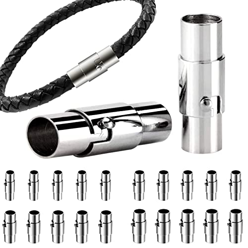 20 Sets Lederschnur-Endkappen, Magnetverschlüsse, 4 Größen, 4 mm, 5 mm, 6 mm, 7 mm, Edelstahl-Magnetverschlüsse, Armband-Endkappen, magnetische Armbandverschlüsse und Verschlüsse für Schmuckarmbänder, 20 Sets Lederschnur-Endkappen, Magnetverschlüsse, 4 Größen, 4 mm, 5 mm, 6 mm, 7 mm, Edelstahl-Magnetverschlüsse, Armband-Endkappen, magnetische Armbandverschlüsse und Verschlüsse für Schmuckarmbänder, von CooBigo
