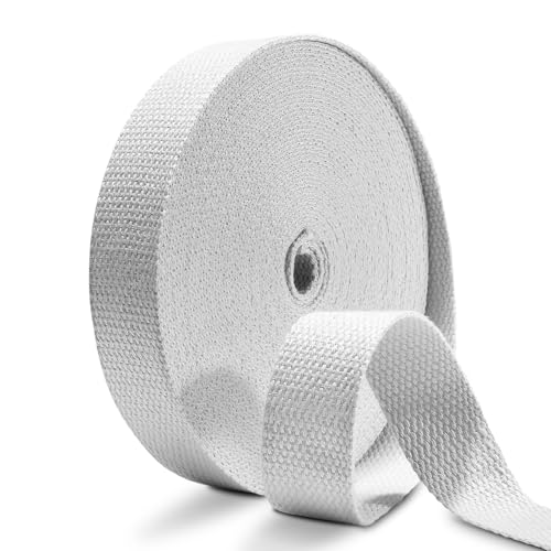 Baumwoll-Gurtband, 2,5 cm, 12 Meter, hellgrau, Baumwoll-Gurtband für Taschengriffe, 2,5 cm, gewebtes Gurtband für Stoff-Tragetaschen, Stoffgürtel, Bastelarbeiten, Dekoration Baumwoll-Gurtband, 2,5 cm, 12 Meter, hellgrau, Baumwoll-Gurtband für Taschengriffe, 2,5 cm, gewebtes Gurtband für Stoff-Tragetaschen, Stoffgürtel, Bastelarbeiten, Dekoration von CooBigo