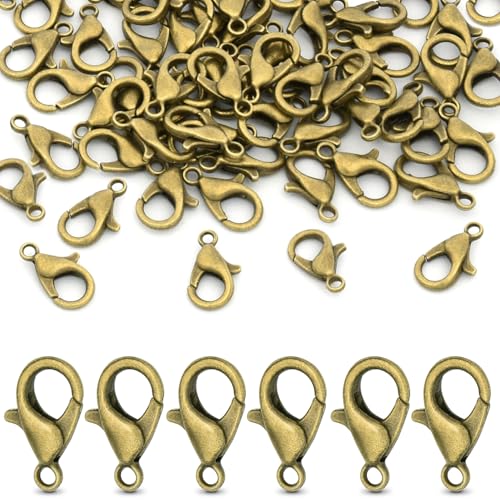 CooBigo Karabinerverschlüsse, 16 mm, kleine Karabinerverschlüsse aus Metalllegierung, für Halsketten, Armbänder, Schlüsselanhänger, Schmuckherstellung, Zubehör, 120 Stück CooBigo Karabinerverschlüsse, 16 mm, kleine Karabinerverschlüsse aus Metalllegierung, für Halsketten, Armbänder, Schlüsselanhänger, Schmuckherstellung, Zubehör, 120 Stück von CooBigo