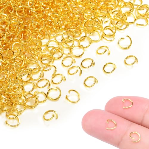 Winzige Binderinge für Schmuckherstellung, offener Bindering, Metall, Schmuckzubehör für Armbänder, Halsketten, Ohrringe, Schlüsselanhänger, Verbindungsstücke, Schlaufen, Reparatur-Hardware, 6 mm, 400 von CooBigo