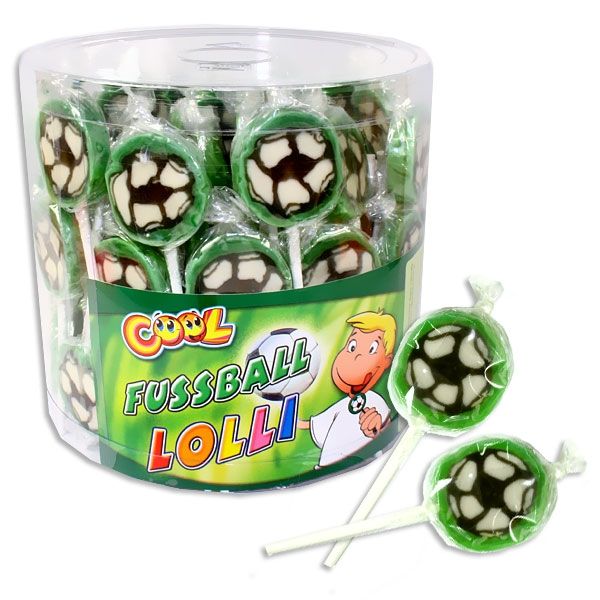 Großpack Fussball Lutscher, 100 Stück Rocks Lutscher mit Fußball von Cool & Sweet