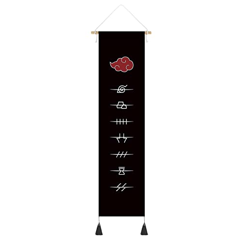 CoolChange Akatsuki Rollbild aus Stoff mit den Stirnband Zeichen der Nukenin | Kakemono 142x33cm | Inkl. Haken von CoolChange