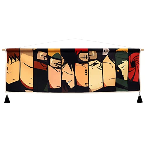 CoolChange Anime Rollbild mit Akatsuki Clan | Naruto Shippuden Kakemono | Akatsuki Wandbild | 120x40cm von CoolChange