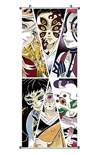 CoolChange Kimetsu no Yaiba Rollbild | Kakemono aus Stoff | 100x40cm | Motiv: 12 Teufelsmonde von CoolChange