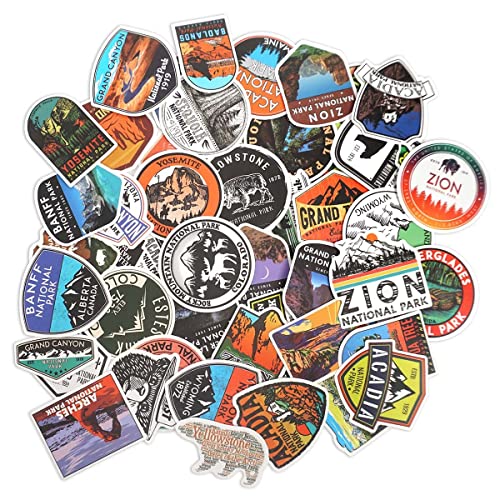 CoolChange US National Parks Vinyl Sticker Set | div. Nationalpark Aufkleber | PVC Decals | 50 Stück von CoolChange