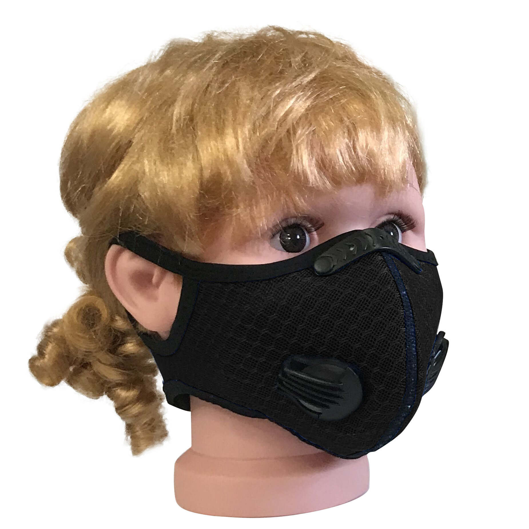 Kinder Sport Gesichtsmaske Mit Filter | Schwarz von CoolFaceLife