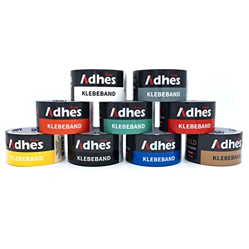 Panzertape Set, 9 Rollen, je 48 mm x 10 m, buntes Klebeband wasserdicht, darunter blau, orange, gelb, grün, weiß, silber, gold, rot, schwarz, Gewebeband, Gewebeklebeband Panzertape Set, 9 Rollen, je 48 mm x 10 m, buntes Klebeband wasserdicht, darunter blau, orange, gelb, grün, weiß, silber, gold, rot, schwarz, Gewebeband, Gewebeklebeband von Cooleben