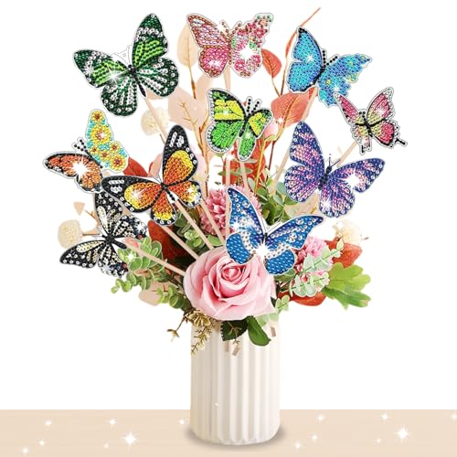 Coolon 10 Stück Diamond Painting Schmetterling Kits, Kinder und Erwachsene Gartendekoration für Gärten und Innenräume, Basteln Ornaments Geschenk Coolon 10 Stück Diamond Painting Schmetterling Kits, Kinder und Erwachsene Gartendekoration für Gärten und Innenräume, Basteln Ornaments Geschenk von Coolon