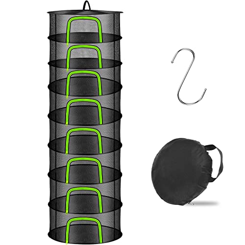 Coopache Trockennetz Kräuter Schwarz, 8-lagiges Kräutertrockner Hängend, Zipper Plant Drying Rack, Mesh Trockennetz für Kräuter, Pflanze, Fleisch, Blumen, Zwiebeln, Fisch, Gemüse Coopache Trockennetz Kräuter Schwarz, 8-lagiges Kräutertrockner Hängend, Zipper Plant Drying Rack, Mesh Trockennetz für Kräuter, Pflanze, Fleisch, Blumen, Zwiebeln, Fisch, Gemüse von Coopache