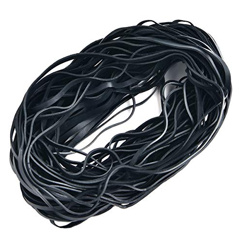 Coopay 30 cm extra große Gummibänder, 30 Stück, robuste Mülltonnenband, stark elastisch für Bürobedarf, Schule, Zuhause, Mülltonnen, Aktenordner (schwarz) von Coopay