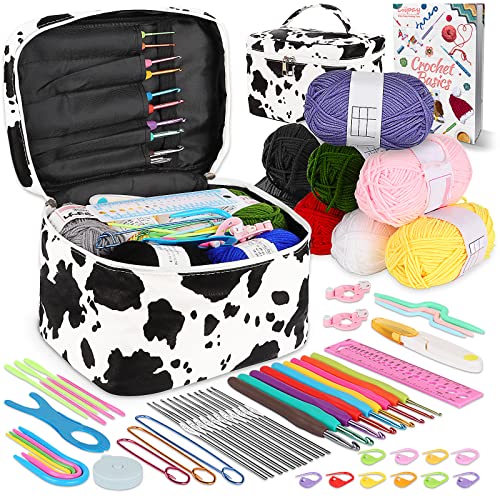 Coopay 61 Stück Häkelnadel Set für Anfänger, Hängend Häkelset mit Wolle, Tasche, Häkelzubehör, Ergonomische Häkelnadeln mit Gummi Griff, Spitze Häkelnadeln, Tragbar Anfänger Häkel Set mit Häkeltasche Coopay 61 Stück Häkelnadel Set für Anfänger, Hängend Häkelset mit Wolle, Tasche, Häkelzubehör, Ergonomische Häkelnadeln mit Gummi Griff, Spitze Häkelnadeln, Tragbar Anfänger Häkel Set mit Häkeltasche von Coopay