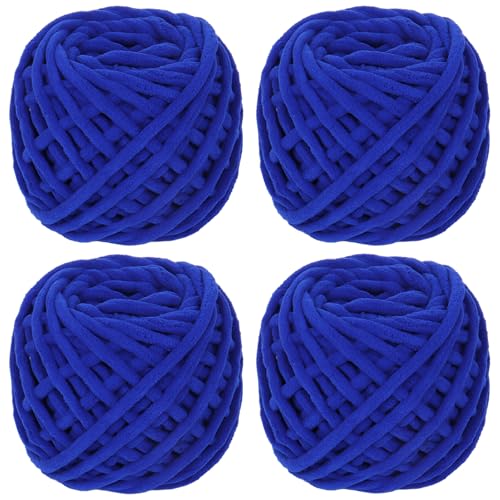 Coopay Chunky Wolle zum Häkeln, 4 x 90g Dicke Wolle zum Stricken Dickes Garn, Plüschgarn Wolle zum Stricken, Weich Wolle Dickes Garn Flauschig für Decken, Schals, Puppen - Saphirblau Coopay Chunky Wolle zum Häkeln, 4 x 90g Dicke Wolle zum Stricken Dickes Garn, Plüschgarn Wolle zum Stricken, Weich Wolle Dickes Garn Flauschig für Decken, Schals, Puppen - Saphirblau von Coopay