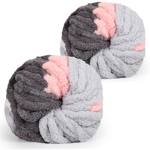 Coopay Dicke Wolle zum Häkeln, 2x240g Weiches Armstricken Wolle zum Handstricken, Soft Chunky Wolle zum Stricken, Sperrige Armstricken Wolle, xxl Wolle für Decken, Kissen, Haustier Nest - Kätzchen Coopay Dicke Wolle zum Häkeln, 2x240g Weiches Armstricken Wolle zum Handstricken, Soft Chunky Wolle zum Stricken, Sperrige Armstricken Wolle, xxl Wolle für Decken, Kissen, Haustier Nest - Kätzchen von Coopay