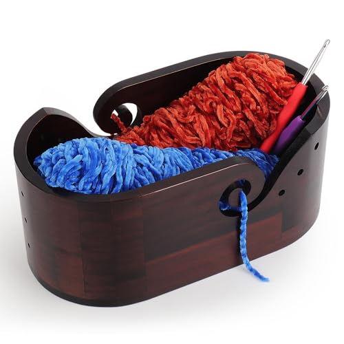 Coopay Elliptisch Garnschale Doppelt mit Groß Kapazität, Supergroß Holz Strickschale für Wolle, Glatte Garnschale für Wolle Groß, Holz Wollschüssel für Häkel- und Strickprojekt, 28,5x15,5x15cm Coopay Elliptisch Garnschale Doppelt mit Groß Kapazität, Supergroß Holz Strickschale für Wolle, Glatte Garnschale für Wolle Groß, Holz Wollschüssel für Häkel- und Strickprojekt, 28,5x15,5x15cm von Coopay