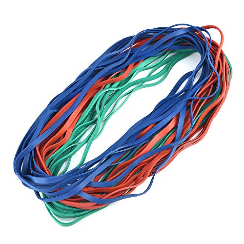 Coopay Extra große Gummibänder, 30 Stück, strapazierfähig, stark, elastisch, für Bürobedarf, Schule, Zuhause, Mülleimer, Aktenordner (mehrfarbig) von Coopay