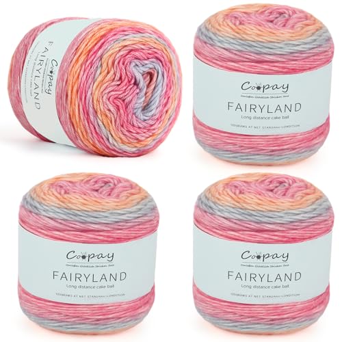 Coopay Farbverlaufsgarn, 4x100g Farbverlaufs Wolle zum Häkeln, Mehrfarbiges Gradient Häkelgarn, Schön Farbverlaufswolle Super Weich Häkelgarn, Wolle zum Stricken Elegante Pullover Hüte - Rot Lila Coopay Farbverlaufsgarn, 4x100g Farbverlaufs Wolle zum Häkeln, Mehrfarbiges Gradient Häkelgarn, Schön Farbverlaufswolle Super Weich Häkelgarn, Wolle zum Stricken Elegante Pullover Hüte - Rot Lila von Coopay