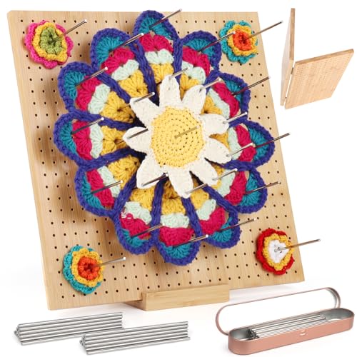 Coopay Granny Square Spanner Groß, 33 x 33 cm Blocking Board Häkeln Groß mit 30 Edelstahl Stabstiften, Faltbar Bambus Spannbrett für Granny Squares Spannen, Strick- und Häkelprojekte, Blocking Board Coopay Granny Square Spanner Groß, 33 x 33 cm Blocking Board Häkeln Groß mit 30 Edelstahl Stabstiften, Faltbar Bambus Spannbrett für Granny Squares Spannen, Strick- und Häkelprojekte, Blocking Board von Coopay