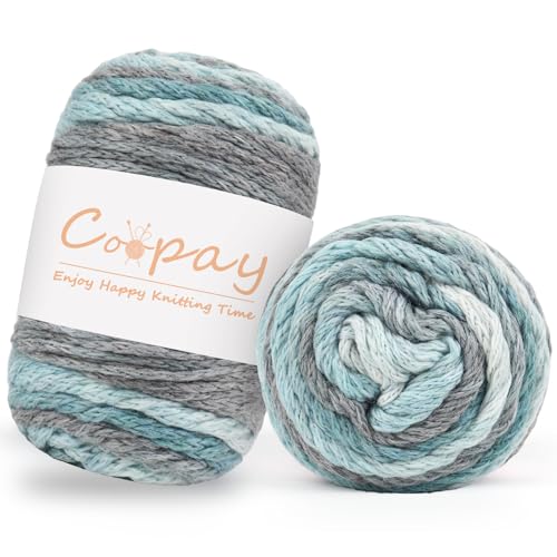 Coopay Grobstrickgarn, 3,0 mm, 50 % Baumwolle, 40 % Acryl, 10 % Wolle, Grobstrickgarn, geeignet für Stricknadeln der Größe 8, Grün Coopay Grobstrickgarn, 3,0 mm, 50 % Baumwolle, 40 % Acryl, 10 % Wolle, Grobstrickgarn, geeignet für Stricknadeln der Größe 8, Grün von Coopay