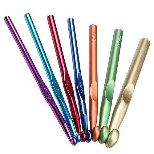 Coopay Groß Häkelnadel Set, 7 Stück Metall Häkelnadeln 6,5 mm, 7,0 mm, 8,0 mm, 9,0 mm, 10 mm Größere 12 mm 15 mm, Ergonomische Jumbo Häkelnadeln für Chunky Garn oder Stoffstreifen, Klobige Häkel Set Coopay Groß Häkelnadel Set, 7 Stück Metall Häkelnadeln 6,5 mm, 7,0 mm, 8,0 mm, 9,0 mm, 10 mm Größere 12 mm 15 mm, Ergonomische Jumbo Häkelnadeln für Chunky Garn oder Stoffstreifen, Klobige Häkel Set von Coopay
