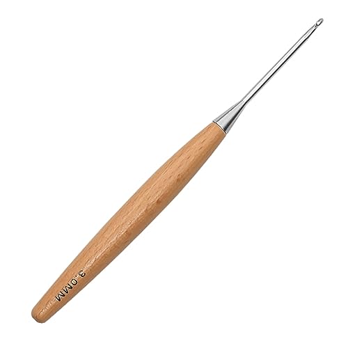Coopay Häkelnadel 3,0 mm, Häkelnadeln mit Buchenholzgriff und Glatte Hakenkopf, Ergonomische Häkelnadel, Leichte Häkelnadel für Arthitische Hände, Handwarme Lang Häkelnadeln 3mm von Coopay