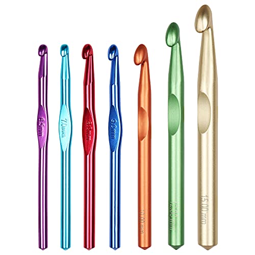 Coopay Häkelnadeln Große Größen 6,5 mm, 7,0 mm, 8,0 mm, 9,0 mm, 10 mm Größere 12 mm 15 mm, Chunky Häkelnadeln Riesenhaken für Dicke Wolle Große Metallhaken für Taschen Teppiche Bulky Garn Project Coopay Häkelnadeln Große Größen 6,5 mm, 7,0 mm, 8,0 mm, 9,0 mm, 10 mm Größere 12 mm 15 mm, Chunky Häkelnadeln Riesenhaken für Dicke Wolle Große Metallhaken für Taschen Teppiche Bulky Garn Project von Coopay