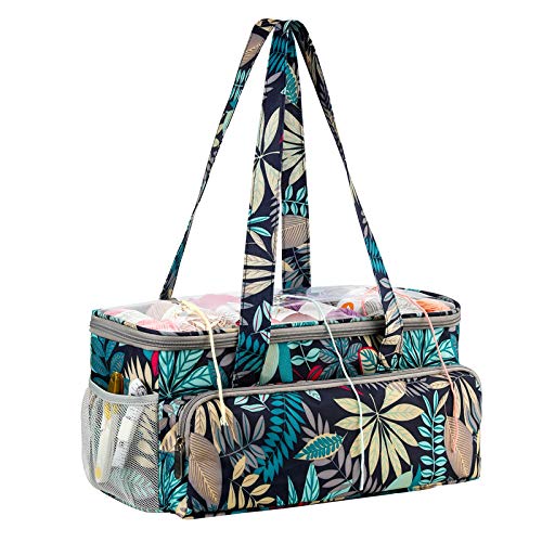 Coopay Stricktasche, Garnaufbewahrungstasche, Wollhalter, Reise-Basteltasche für Nadeln, Wolle und Zubehör, Häkelprojekttasche mit seitlichen Reißverschlussfächern, Strickausrüstungs-Organizer, Coopay Stricktasche, Garnaufbewahrungstasche, Wollhalter, Reise-Basteltasche für Nadeln, Wolle und Zubehör, Häkelprojekttasche mit seitlichen Reißverschlussfächern, Strickausrüstungs-Organizer, von Coopay