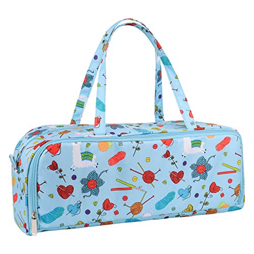 Coopay Stricktasche, Stricktaschen zur Aufbewahrung von Wolle und Nadeln, mit praktischem Fach für extra lange Stricknadeln und Haken, Häkeltasche mit Seitentasche, Strickorganizer, leicht, groß, blau Coopay Stricktasche, Stricktaschen zur Aufbewahrung von Wolle und Nadeln, mit praktischem Fach für extra lange Stricknadeln und Haken, Häkeltasche mit Seitentasche, Strickorganizer, leicht, groß, blau von Coopay