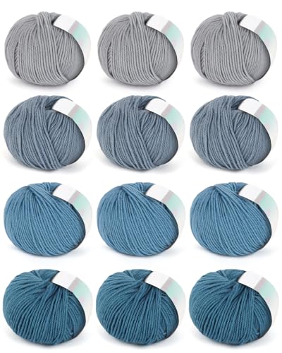 Coopay Wollgarn - Premium Garn zum Häkeln Stricken (Blue Family) von Coopay