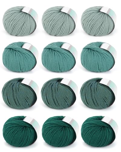 Coopay Wollgarn - Premium Garn zum Häkeln Stricken (Green Family) von Coopay