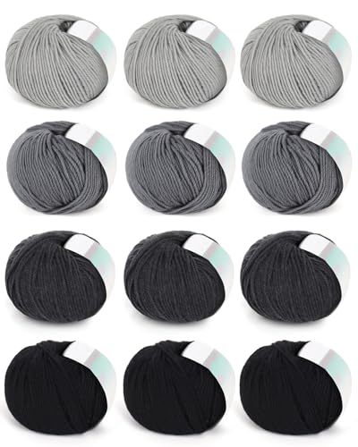 Coopay Wollgarn - Premium Garn zum Häkeln Stricken (Grey Family) von Coopay