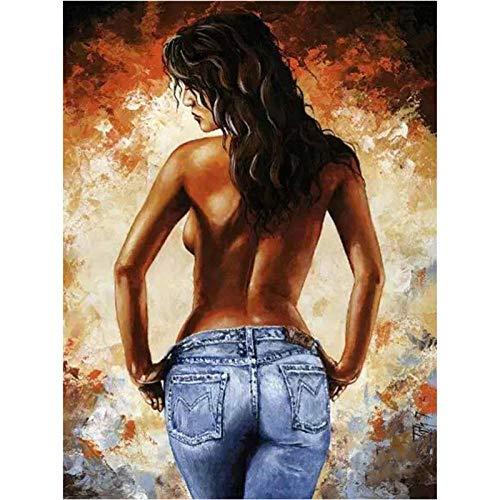 CoorArt Malen nach Zahlen Erwachsene Kinder, DIY Ölgemälde, Nackte sexy Frau zurück - 40x50cm CoorArt Malen nach Zahlen Erwachsene Kinder, DIY Ölgemälde, Nackte sexy Frau zurück - 40x50cm von CoorArt