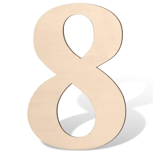 43,2 cm große Holzzahlen für Party-Dekoration, große Holzzahl 8 für Wanddekoration, unlackierte blanko riesige Holzhausnummern, Holzschilder zum Basteln, Geburtstag, rustikale Hochzeit, Weihnachten 43,2 cm große Holzzahlen für Party-Dekoration, große Holzzahl 8 für Wanddekoration, unlackierte blanko riesige Holzhausnummern, Holzschilder zum Basteln, Geburtstag, rustikale Hochzeit, Weihnachten von Coowayze
