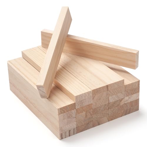Holzdübel, Holzstreifen, Lamellen zum Basteln, 0,95 cm × 2,5 cm × 15,2 cm, 30 Stück Holzbretter, flache Holzdübelstangen zum Basteln, unlackierte Hartholzstäbe, Zierleisten für Holzbearbeitung Holzdübel, Holzstreifen, Lamellen zum Basteln, 0,95 cm × 2,5 cm × 15,2 cm, 30 Stück Holzbretter, flache Holzdübelstangen zum Basteln, unlackierte Hartholzstäbe, Zierleisten für Holzbearbeitung von Coowayze
