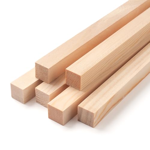 Quadratische Holzdübelstäbe, 6 Stück, 1,9 x 38,1 cm, quadratische Holzdübel, Holzstäbe zum Basteln, unlackierte Hartholz-Holzstreifen, Stücke für Holzbearbeitung, Handwerk, Kunst und Heimwerker, Quadratische Holzdübelstäbe, 6 Stück, 1,9 x 38,1 cm, quadratische Holzdübel, Holzstäbe zum Basteln, unlackierte Hartholz-Holzstreifen, Stücke für Holzbearbeitung, Handwerk, Kunst und Heimwerker, von Coowayze