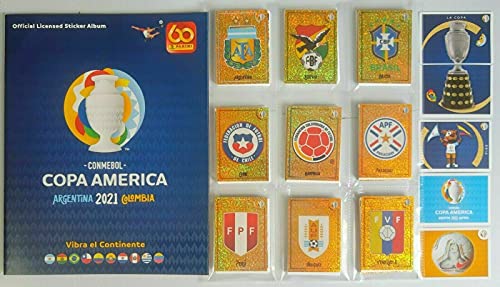 Copa America Panini 2021 Argentinien Colo Soft Cover Album + Sticker Komplettset von Copa America