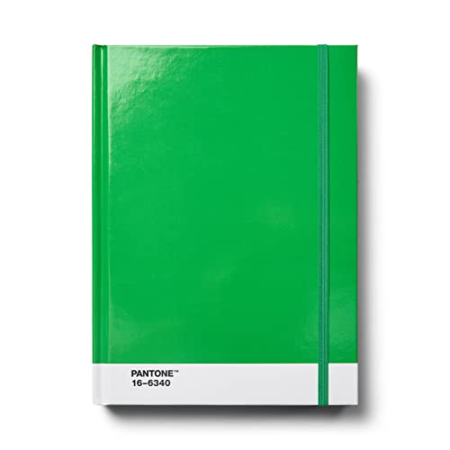 Copenhagen Design PANTONE Notizbuch L, unliniert, 96 Seiten, inkl. Gummiband-Verschluss und Lesezeichen, Green 16-6340 von Copenhagen Design