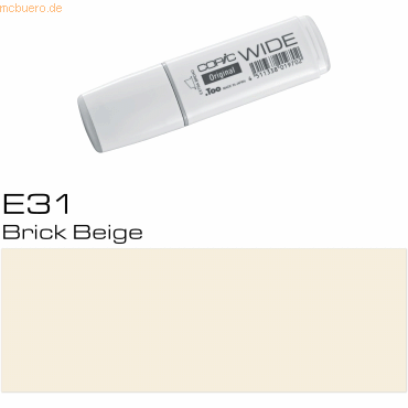 3 x Copic Marker Copic Wide E31 Brick Beige von Copic