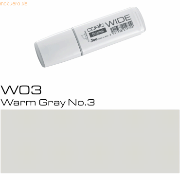 3 x Copic Marker Copic Wide W3 warm grey von Copic