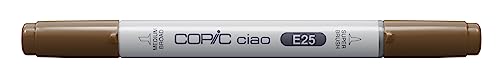 COPIC Ciao Marker Typ E - 25, Caribe Cocoa, vielseitiger Layoutmarker, mit einer mittelbreiten und einer Brush-Spitze COPIC Ciao Marker Typ E - 25, Caribe Cocoa, vielseitiger Layoutmarker, mit einer mittelbreiten und einer Brush-Spitze von Copic