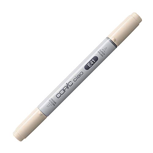COPIC Ciao Marker Typ E - 41, Pearl White, vielseitiger Layoutmarker, mit einer mittelbreiten und einer Brush-Spitze von Copic