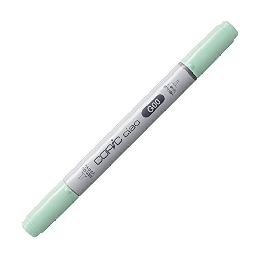 COPIC Ciao Marker Typ G - 00, Jade Green, vielseitiger Layoutmarker, mit einer mittelbreiten und einer Brush-Spitze COPIC Ciao Marker Typ G - 00, Jade Green, vielseitiger Layoutmarker, mit einer mittelbreiten und einer Brush-Spitze von Copic
